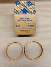 NOS OEM 1934-38 Chevy Front Wheel Dust Shield Outer Cork Packing PAIR GM 376309 picture