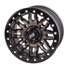 TUSK 4/156 Teton Beadlock Wheel 14x7 5.0 + 2.0 Smoke/Black for UTV picture