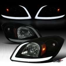Fit 2005-2010 Chevy Cobalt 2007-2009 Pontiac G5 Smoke LED Tube Headlights Lamps picture