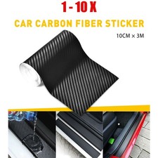 1-10PCS Premium Carbon Fiber Vinyl Wrap Sticker 5D 10cm*3m Sill Scuff Protector picture