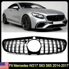 Front Grille Grill For Mercedes Benz C217 W217 S63 S65 Coupe 2014-17 Gloss Black picture