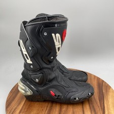 Sidi Vertigo Corsa Motorcycle Racing Boots Black Red EU 42 US 8.5 picture