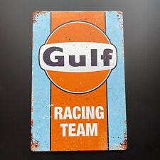 Gulf Racing Team  Tin sign - Garage decor - 8x12 in picture