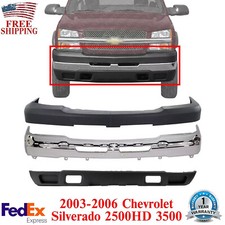 Front Bumper Chrome Steel Kit For 2003-2006 Chevrolet Silverado 2500 HD / 3500 picture