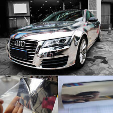 50FT x 5FT Whole Car Wrap Flat Glossy Mirror Chrome Vinyl Sticker Film Silver CF picture