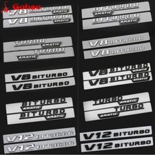 V12 BITURBO V8 BITURBO 4MATIC+ TURBO 4MATIC Car Fender Side Emblems Badge Decals picture
