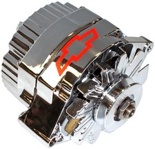 Proform GM Chrome Alternator with Chevy Bowtie Logo 100 Amp picture