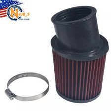 Red 62mm Air Filter Pod Bend Inlet For Motorcycle Scooter ATV Dirt Bike picture