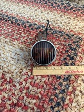 Early Antique Small Motorcycle Stop Light Glass Lense Chrome picture