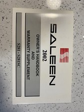 Authentic Mustang Saleen 2002 S281 S281SC Owner's Handbook Rare picture