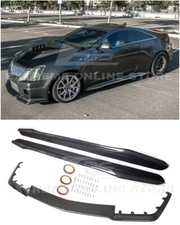 For 09-15 Cadillac CTS-V Coupe | CARBON FIBER Package Front Splitter Side Skirts picture