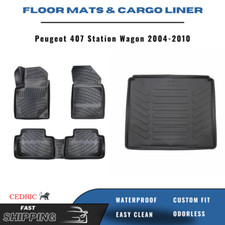 Car Floor Mats & Trunk Cargo Liner for Peugeot 407 Station Wagon 2004-2010 Set picture