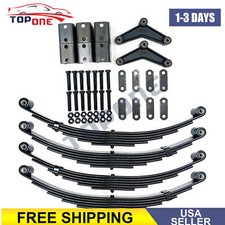 7000lbs 7K Tandem Trailer Axle Suspension Kit 3500lbs Leaf Springs + Hanger Kit picture