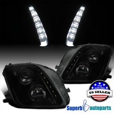 Fits 1997-2001 Honda Prelude Black Smoke Projector Headlights Lamps picture
