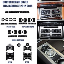 Gloss Black Stainless Interior Button Repair Cover Plate Fits Jaguar XF 12-15 picture