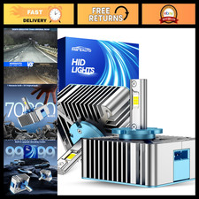 HID Xenon Bulbs D5S D5R, 10X Brightness 60,000LM 6500K White, Plug & Play, 2-Pac picture