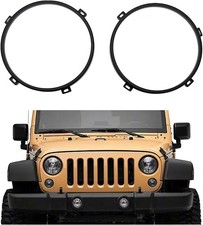 Durable 7-Inch Headlight Mounting Rings for Jeep Wrangler JK - Perfect for LED picture
