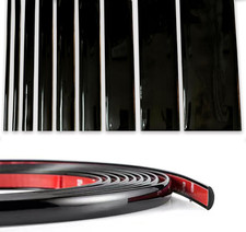 16ft Glossy Black Car Body Side Moldings Trim Strip Soft PVC Self-Adhesive picture