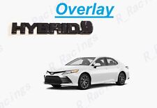 1PC FENDER/REAR HYBRID GLOSS BLACK EMBLEM OVERLAY Fit TOYOTA CAMRY Avalon Prius picture