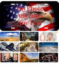 Custom Personalized Aluminum License Plate 6x12 Photo Text Logo Car Decor picture