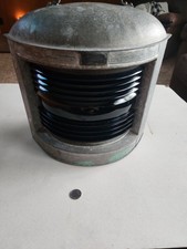 🛳 VINTAGE PERKO 1950s-1970s MARINE NAVIGATION LIGHT BLUE GLASS  picture