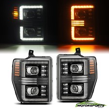 Alpharex For 08-10 Ford Super Duty PRO-Series Projector Headlights Black picture