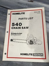 HOMELITE 540 Chainsaw ILLUSTRATED PARTS LIST Original Copy picture