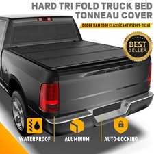 FRP Hard 3-fold Tonneau Cover For 2009-2026 Dodge Ram 1500 5.7FT Bed w/o Rambox picture