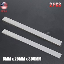 2 Pieces T061 Aluminum Square Bars 6MM Thick x 25MM Wide x 300MM Length Chrome picture