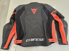 Dainese RACING 3 PERF. LEATHER JACKET *NEW* Black/Red  Euro size 60. US size 50. picture