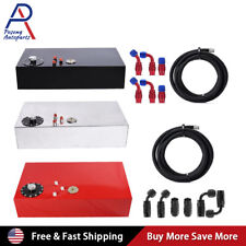 17 Gallon 64L Top-Feed Coated Fuel Cell Gas Tank+Cap+Level Sender+Steel Line Kit picture