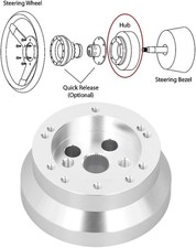 5 & 6 Hole Steering Wheel Polished Short Hub Adapter Ididit For GM picture