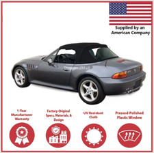 1996-02 BMW Z3 Convertible Soft Top w/DOT Approved Plastic Window, Black Canvas picture