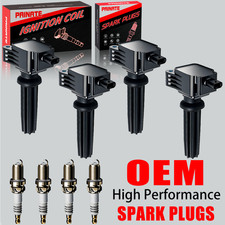 4X Brand OEM Ignition Coil & 4X Iridium Spark Plug For Ford Focus Edge MKZ UF670 picture