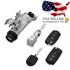For VW Jetta 2006-2018 Upgraded Ignition Switch Door Lock Cylinder W/Remote Key picture