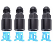 4 x AN6 Fuel Adapter EFI Fitting to 3/8 GM Quick Connect LS W/ Clip Female Black picture