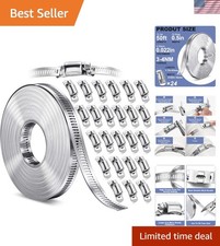 Corrosion-Resistant 50FT Metal Hose Strap with 24 Durable Fasteners Included picture