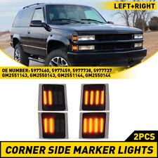 4PC Full LED Smoked Corner Side Marker Lights For 94-99 Chevy C/K 1500 2500 3500 picture