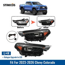 Halogen Upgrade to LED For 2023-2026 Chevy Colorado Headlights Pair Left+Right picture