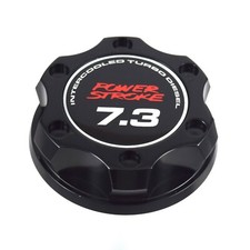 New Black Oil Filler Cap 7.3L Emblem Fits Ford 7.3L Power stroke Turbo Diesel picture