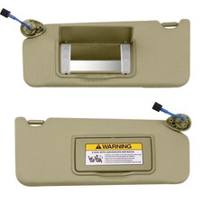 Beige Driver & Passenger Side Sun Visor w/Light For Honda Accord 2008-2017 picture
