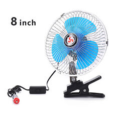 8inch 12V Car Oscillating Clip On Fan Rotatable Cooler Portable for Truck RV Van picture