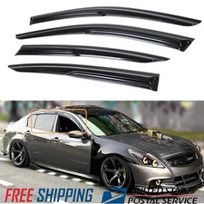 For 2007-2015 Infiniti G37 Mug Style 3D Wavy Window Visors Rain Guards Deflector picture