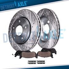 4WD Front Drilled Slotted Brake Rotors + Brake Pad for 2000 2001 Dodge Ram 1500 picture