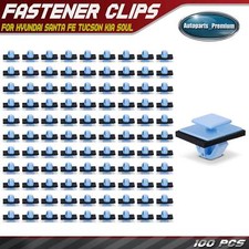 100Pcs 14mm Nylon Rocker Panel Retainer Moulding Clips w/ Sealer for Hyundai Kia picture