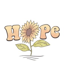 Hope Sunflower Sticker Decal Inspirational Flower Vinyl Laptop Waterproof Art 5