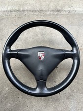 1997-2004 Porsche Boxster S 986 996 Steering Wheel 3 Spoke Black MANUAL picture