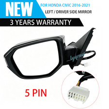 5-Pin Mirror Driver Left Side Heated for Honda Civic 2016 2017 2018 2019-2021 picture