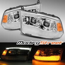 AlphaRex For 2009-2018 Ram 1500/2500/3500 Base Model Projector Headlights Chrome picture