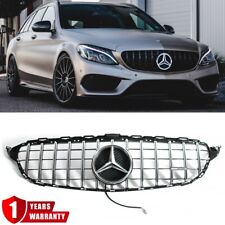 Black GTR Style Grille W/LED Star For Benz C-Class W205 2015-2018 C180 C250 C300 picture
